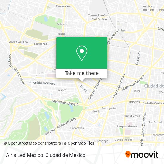 Airis Led Mexico map