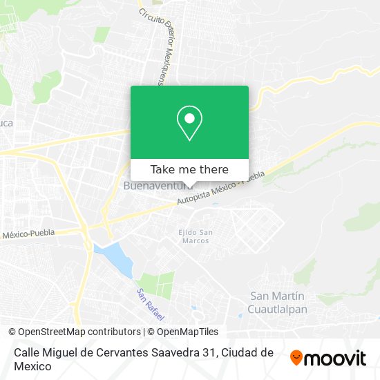 Mapa de Calle Miguel de Cervantes Saavedra 31