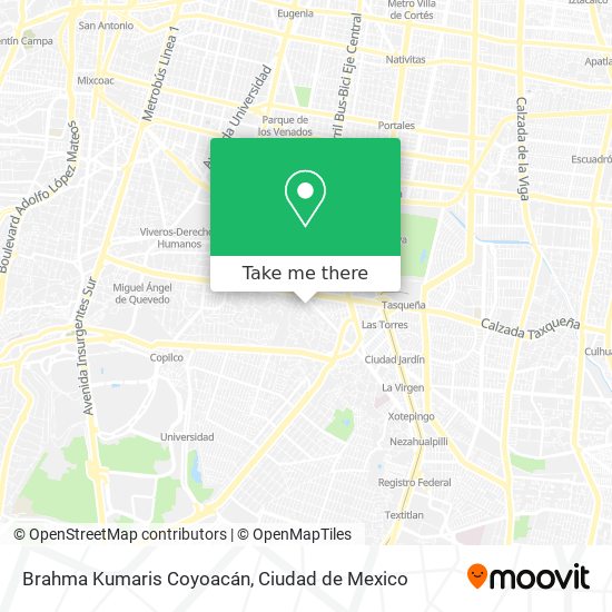 Brahma Kumaris Coyoacán map