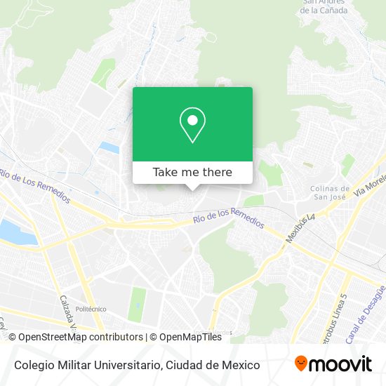 Mapa de Colegio Militar Universitario