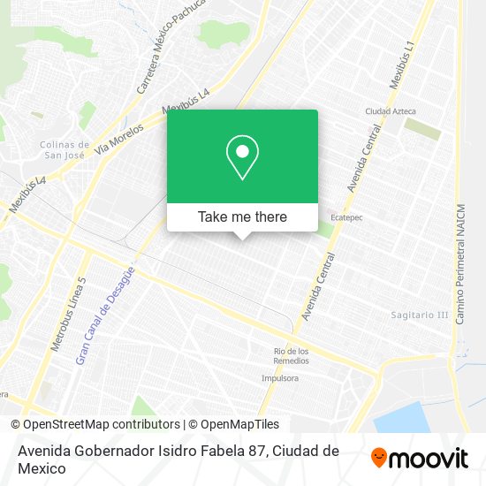 Mapa de Avenida Gobernador Isidro Fabela 87