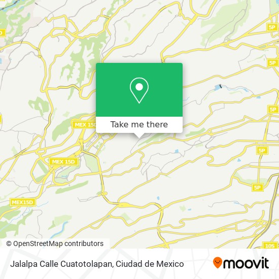 Mapa de Jalalpa Calle Cuatotolapan