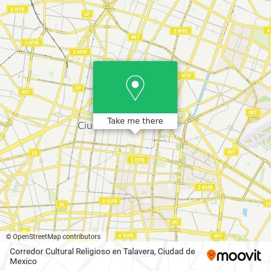 Mapa de Corredor Cultural Religioso en Talavera