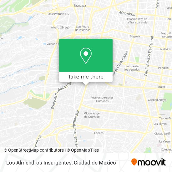 Los Almendros Insurgentes map