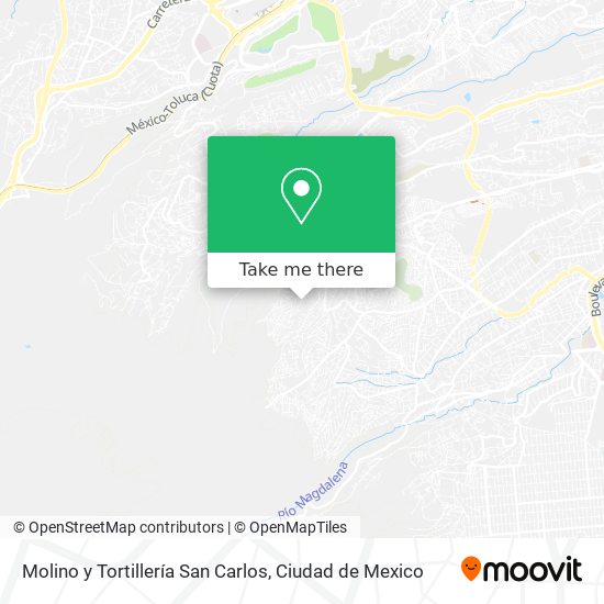 Mapa de Molino y Tortillería San Carlos