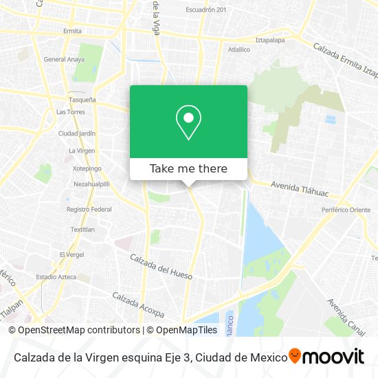 Calzada de la Virgen esquina Eje 3 map