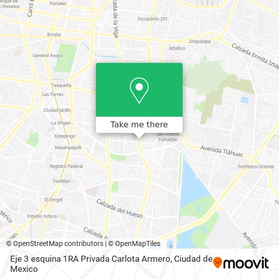 Mapa de Eje 3 esquina 1RA Privada Carlota Armero
