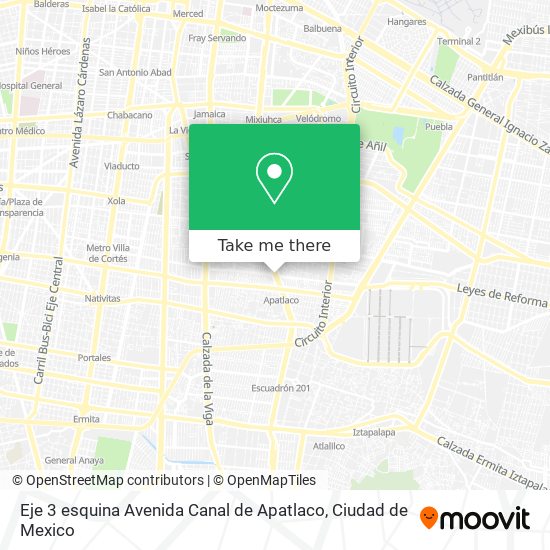 Eje 3 esquina Avenida Canal de Apatlaco map