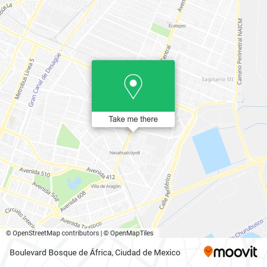 Boulevard Bosque de África map