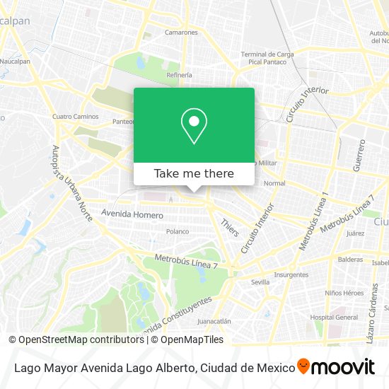 Mapa de Lago Mayor Avenida Lago Alberto