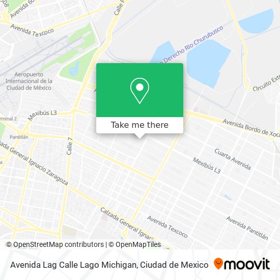 Mapa de Avenida Lag Calle Lago Michigan