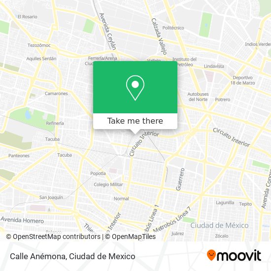 Calle Anémona map