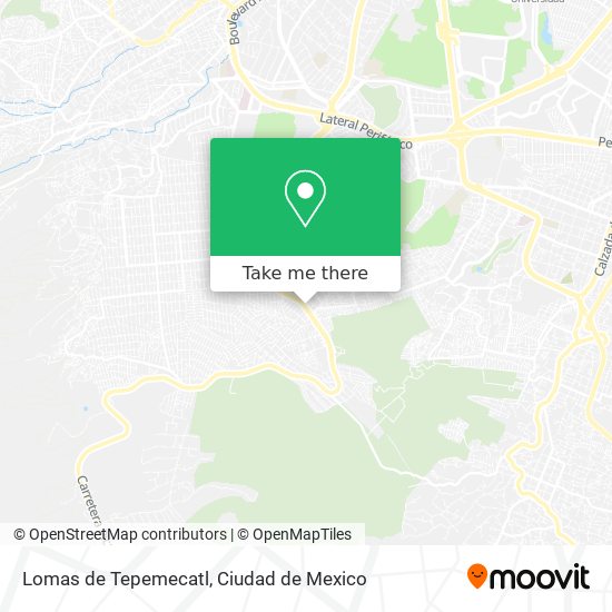Lomas de Tepemecatl map