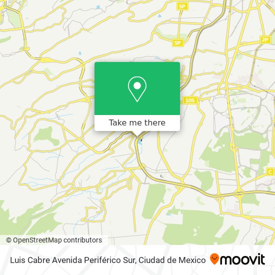 Mapa de Luis Cabre Avenida Periférico Sur