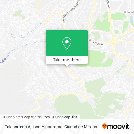 Mapa de Talabarteria Ajusco Hipodromo