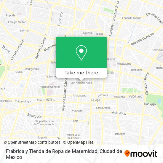 How to get to Frábrica y Tienda de Ropa de Maternidad in Azcapotzalco by  Bus or Metro?