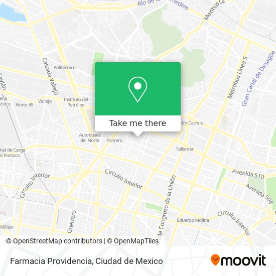 Mapa de Farmacia Providencia