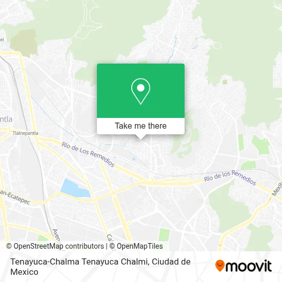 Tenayuca-Chalma Tenayuca Chalmi map