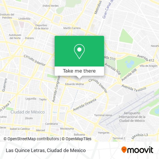 Mapa de Las Quince Letras