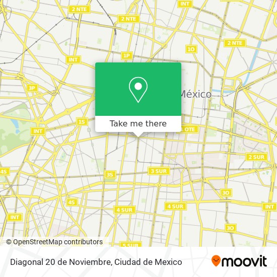 Diagonal 20 de Noviembre map