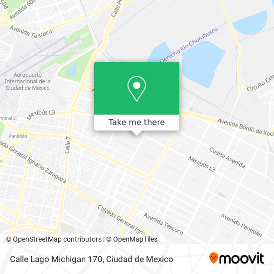 Mapa de Calle Lago Michigan 170