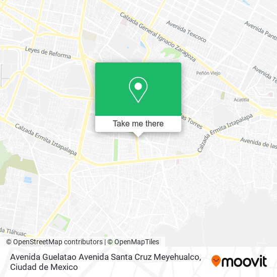 Avenida Guelatao Avenida Santa Cruz Meyehualco map