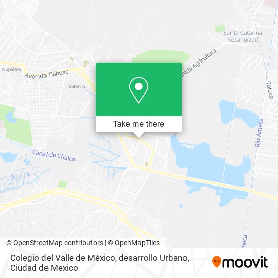 Colegio del Valle de México, desarrollo Urbano map