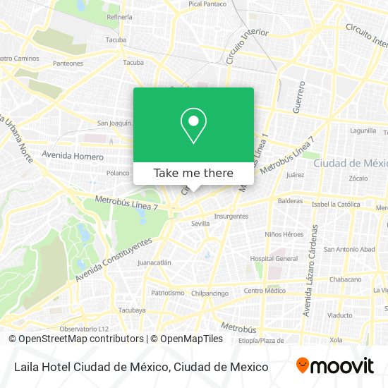 Laila Hotel Ciudad de México map