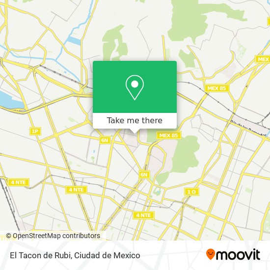 El Tacon de Rubi map