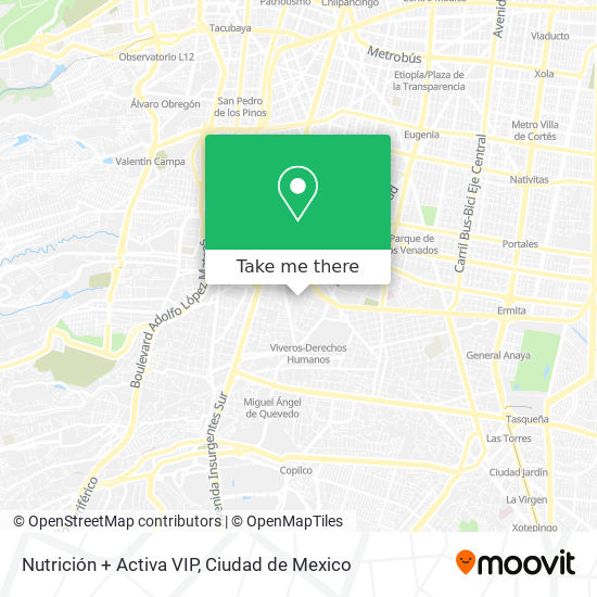 Nutrición + Activa VIP map