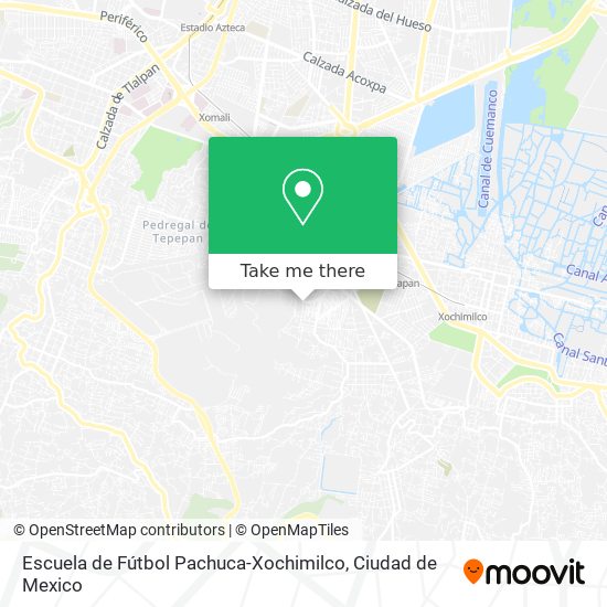 Escuela de Fútbol Pachuca-Xochimilco map