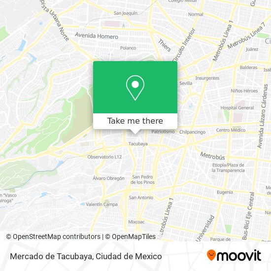 Mercado de Tacubaya map