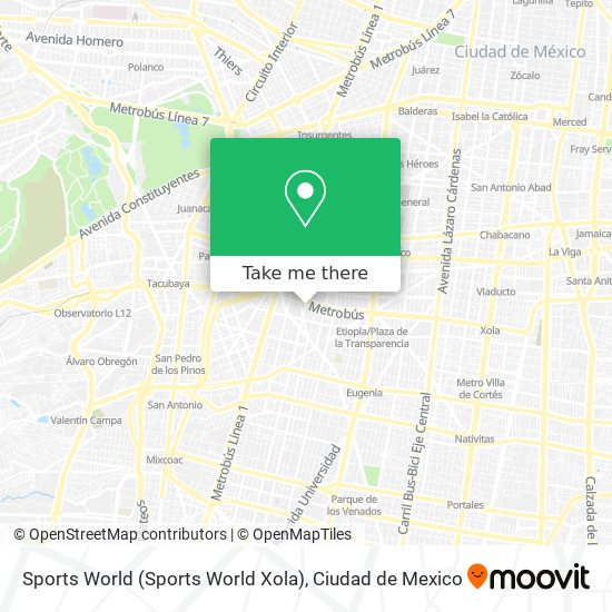 Sports World (Sports World Xola) map
