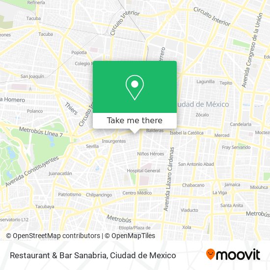 Mapa de Restaurant & Bar Sanabria