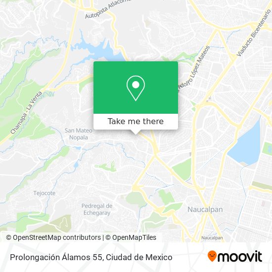 Prolongación Álamos 55 map