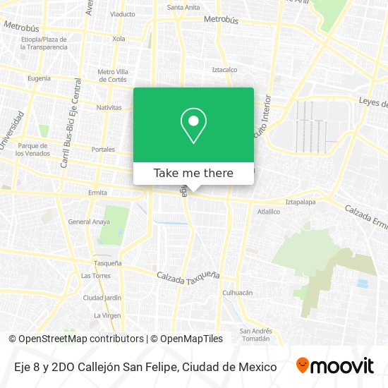 Eje 8 y 2DO Callejón San Felipe map