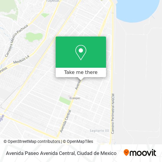 Mapa de Avenida Paseo Avenida Central