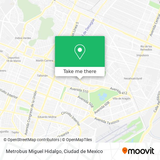 Metrobus Miguel Hidalgo map