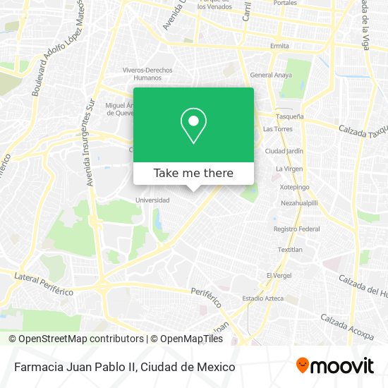 Farmacia Juan Pablo II map