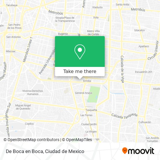 De Boca en Boca map