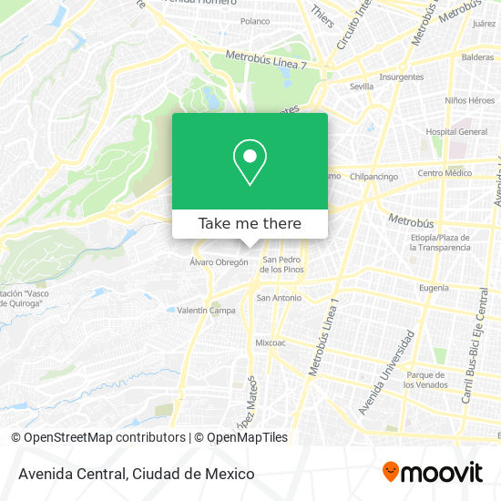 Mapa de Avenida Central