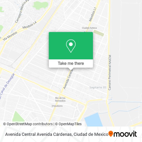 Mapa de Avenida Central Avenida Cárdenas