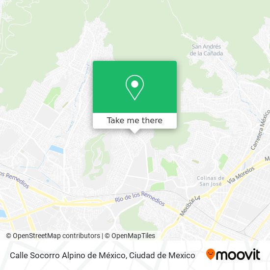 Calle Socorro Alpino de México map