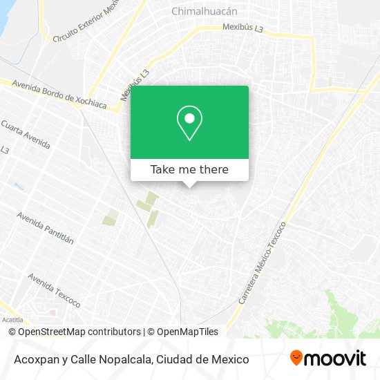 Mapa de Acoxpan y Calle Nopalcala