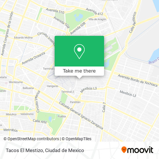 Mapa de Tacos El Mestizo