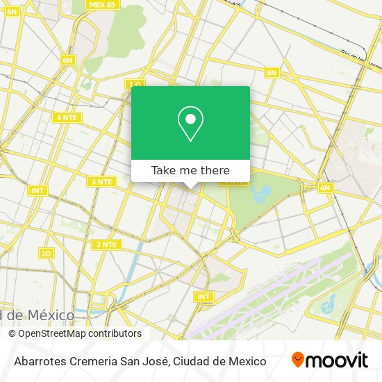 Mapa de Abarrotes Cremeria San José