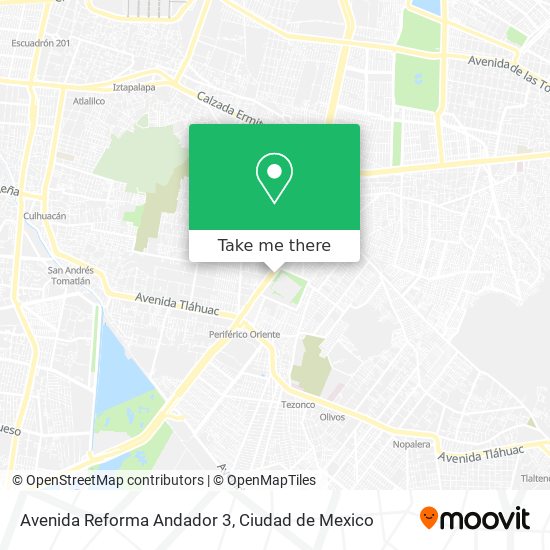 Mapa de Avenida Reforma Andador 3