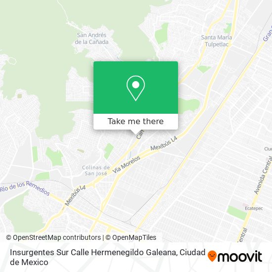 Insurgentes Sur Calle Hermenegildo Galeana map