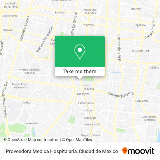 Proveedora Medica Hospitalaria map