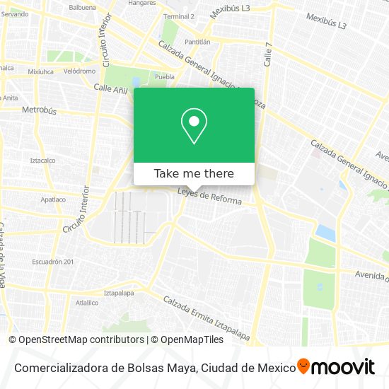 Comercializadora de Bolsas Maya map